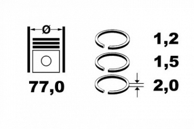 ET ENGINETEAM r1010200 -  Комплект поршневых колец